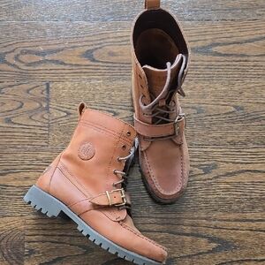 Ralph Lauren Tan Leather Boots